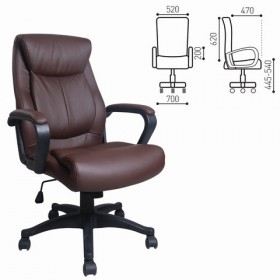 Кресло офисное BRABIX Enter EX-511 (коричневый) в Северо-Енисейском - severo-enisejskij.katalogmebeli.com | фото