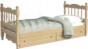 Кровать одинарная Аленка из массива сосны 800*1890 Сосна в Северо-Енисейском - severo-enisejskij.katalogmebeli.com | фото